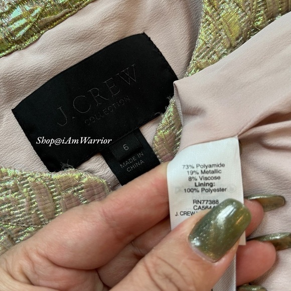 J.Crew Collection iridescent rose jacquard top *Shop@iAmWarrior - Picture 11 of 12